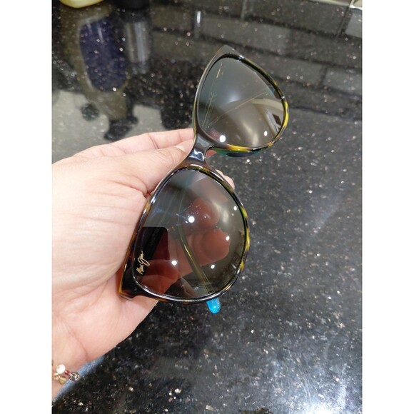 Maui Jim Tortoise Shell Frame Sunglasses with Teal Temples and Dark Lenses main image 9